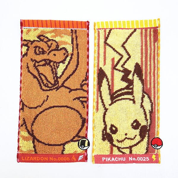 ポケットモンスター ピカチュウ×リザードン ハーフ タオルハンカチ(2枚