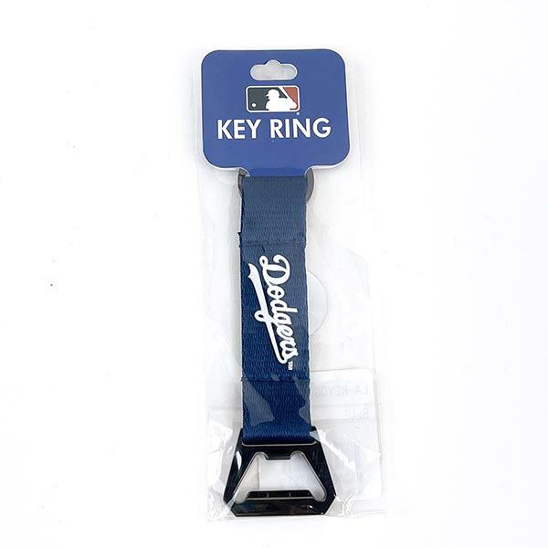MLB ドジャース 栓抜きストラップ ブルー キーホルダー アウトドア
