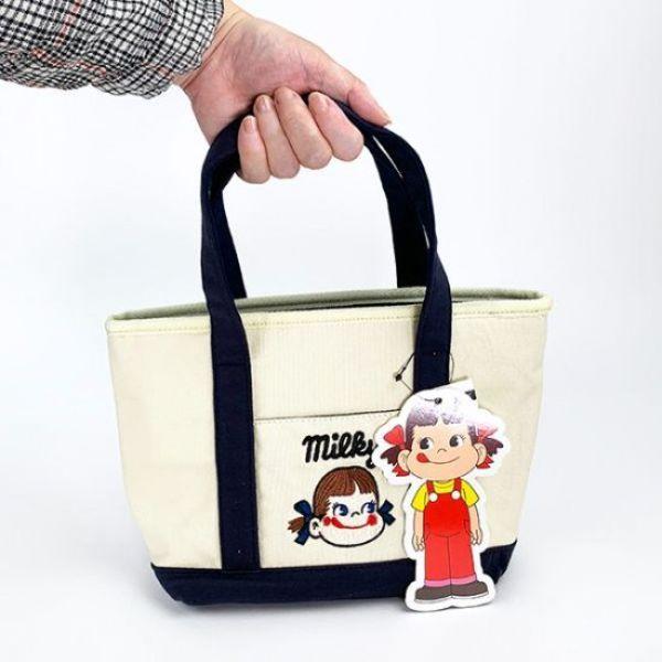 ペコちゃん ミニトート バッグ ネイビー : パーフェクトワールド