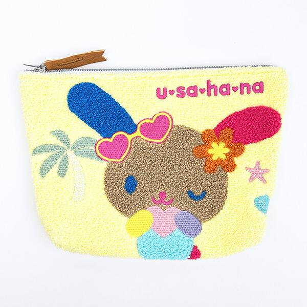 サンリオ 日焼け ウサハナ さがらポーチ (イエロー) Sanrio