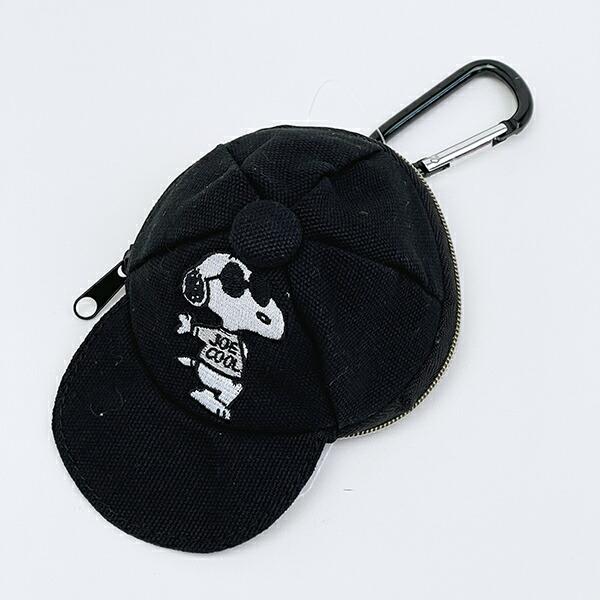 スヌーピー キャップポーチ ブラック SNOOPY : パーフェクトワールド