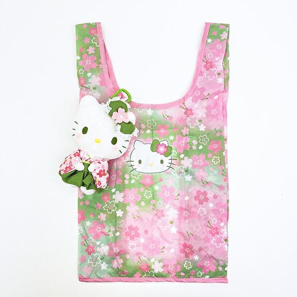 サンリオ ハローキティ ぬいぐるみエコバッグ 抹茶着物シリーズ Sanrio