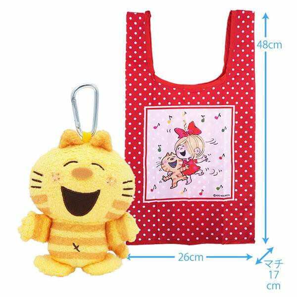 水森亜土 ねこ ぬいぐるみエコバッグ マスコット プレゼント かわいい