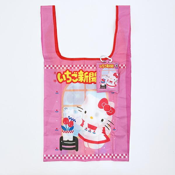 サンリオ いちご新聞 50th tetemo エコバッグ ピンク＆レッド Sanrio かわいい