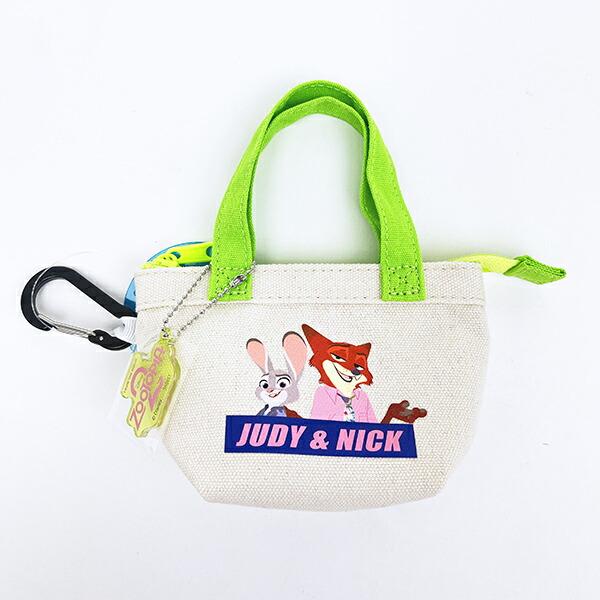 ディズニー ズートピア ニック＆ジュディ カラビナ付きミニバッグ