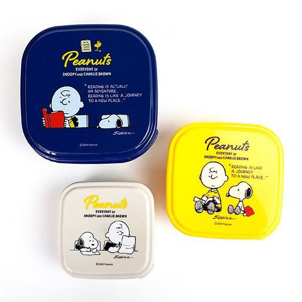Peanuts スヌーピー シール容器３pセット 保存容器 お弁当箱 グッズ 日本製 1266 パーフェクトワールド 通販 Yahoo ショッピング