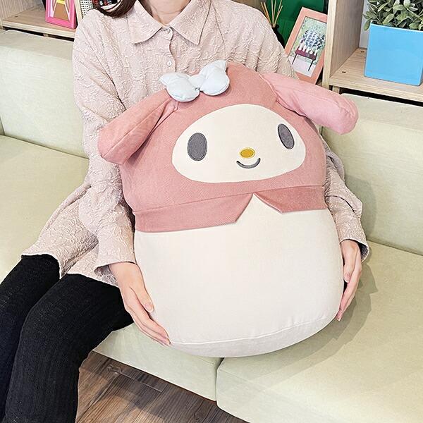 マイメロディ　特大　クッション サンリオ マイメロディ くつろぎマイメロ ビーズクッション 大きい