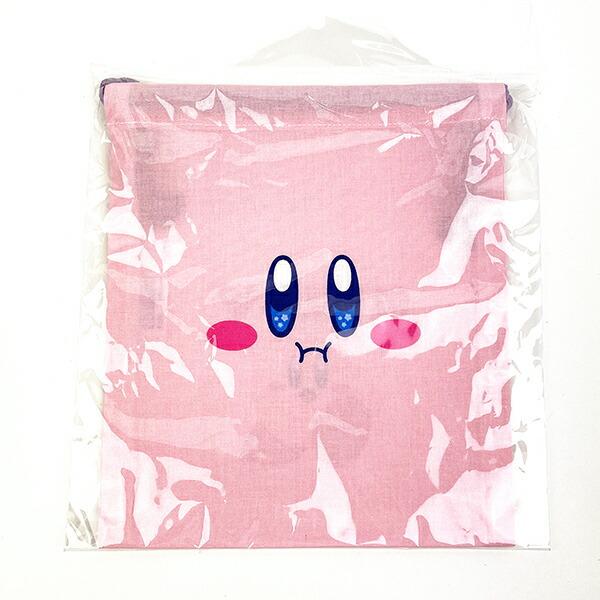 星のカービィプププフェイス 巾着 カービィ 巾着袋 ピンク
