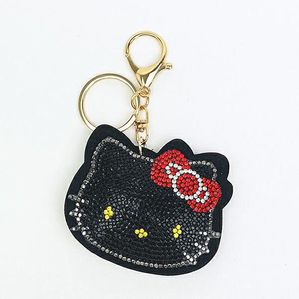 サンリオ ハローキティ Stoneチャームキーホルダー （ブラック