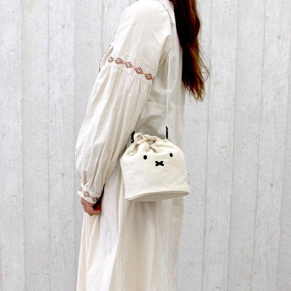 Miffy ミッフィー miffy 巾着ショルダーバッグ フェイス