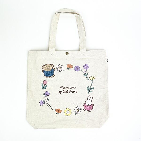 ミッフィー miffy ナチュラルフラワーシリーズ トートバッグ ホワイト