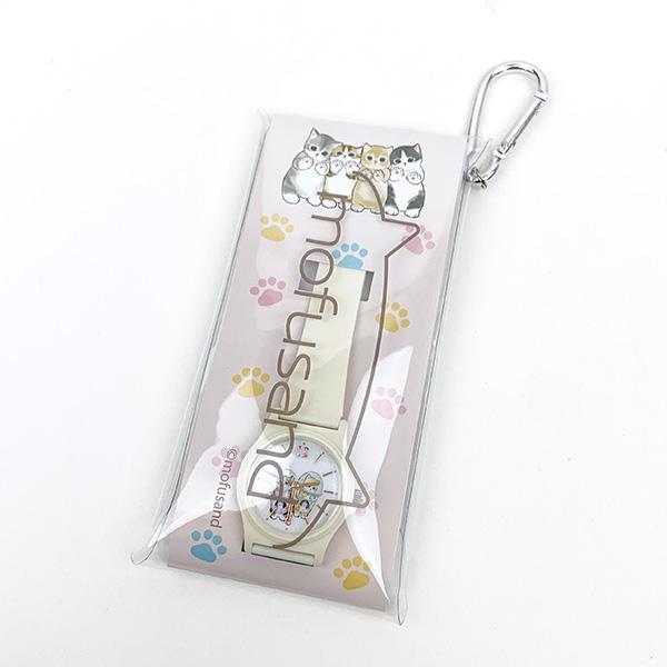 mofusand達が文字盤にデザインされた腕時計です。ベルト素材がポリウレタンなので、汚れも目立たず長く使えます◎時間を確認するたびにmofusandに癒されそうですね♪