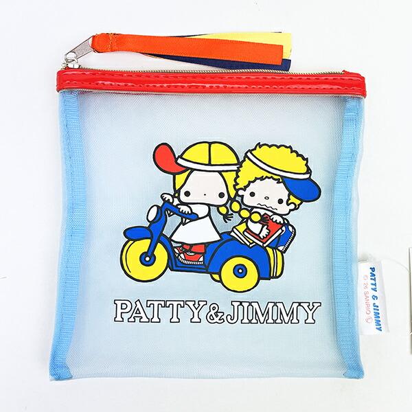 サンリオ パティ＆ジミー メッシュポーチ(S) (レッド×ブルー) Sanrio