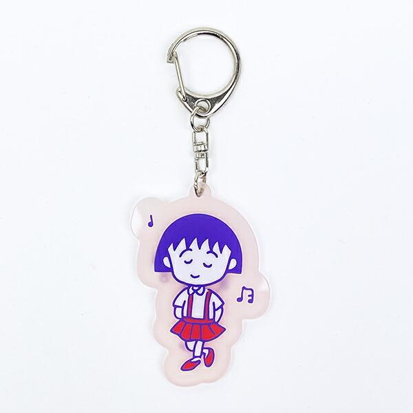 花まるちゃん アクリルキーホルダー ちびまる子ちゃん まる子 蓄光アクリルキーホルダー (おんぷ