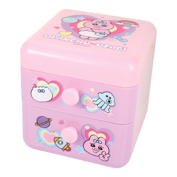 おぱんちゅうさぎ 2段チェスト （ピンク） 小物入れ 収納