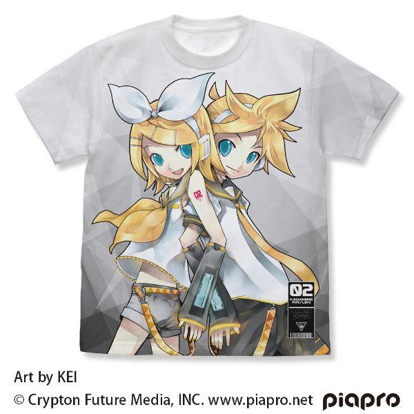鏡音リン・レン フルグラフィック  Tシャツ ホワイト Sサイズ 鏡音リン・レン フルグラフィック Tシャツ ホワイト Sサイズ