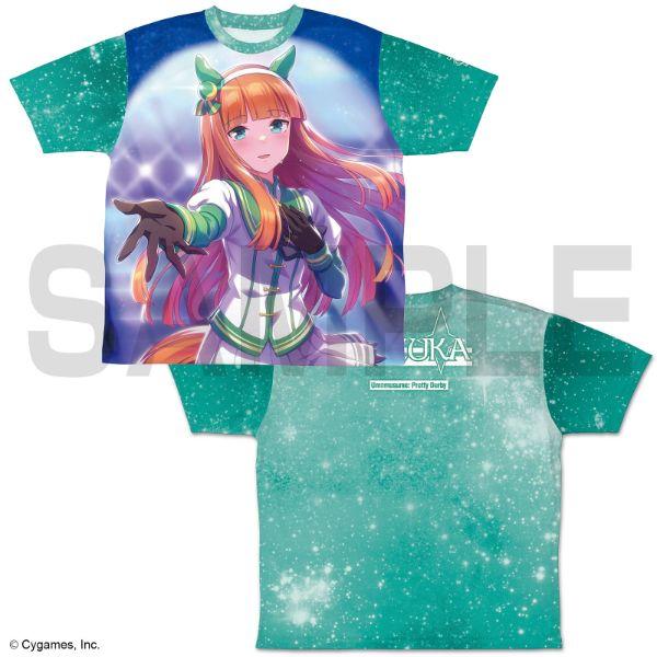 ウマ娘 サイレンススズカ 両面フルグラフィック Tシャツ ブルー XL