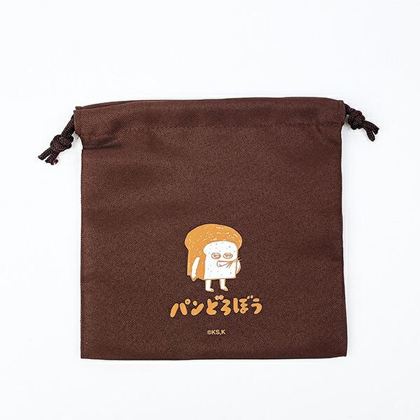 パンどろぼう 巾着 (ブラウン)