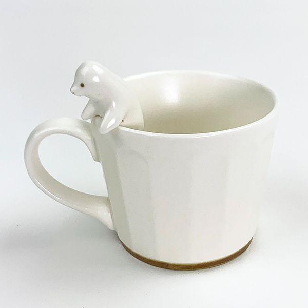 フィギュア付きマグ WHITE ZOO アザラシ マグカップ 食器 白