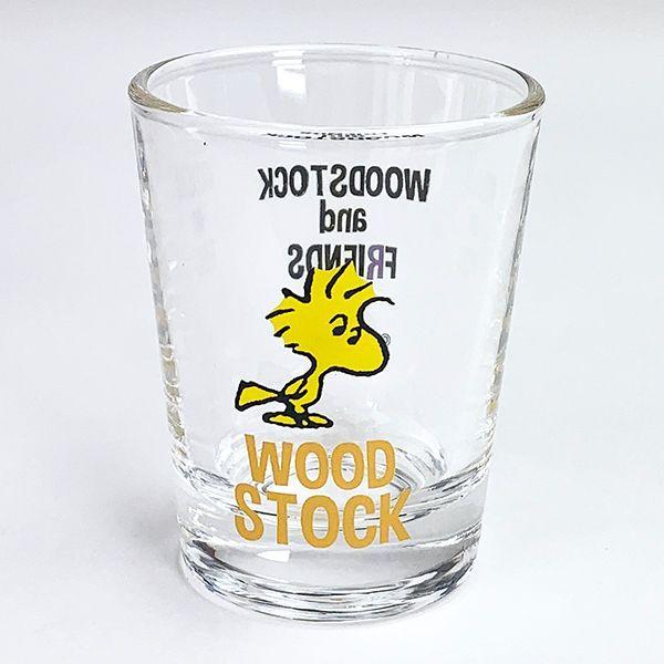 激レア！SNOOPY＆ウッドストック　フルーツ柄グラス＆バナナコースター　未使用 SNOOPY（スヌーピー） PEANUTS ミニグラス ウッドストック 2 ビーグル