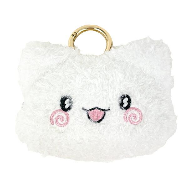 サンリオ はなまるおばけ 口開け カナビラ付きミニフェイスポーチ ふんわり光るシリーズ Sanrio かわいい