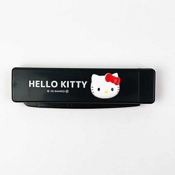 サンリオ ハローキティ 折りたたみミラー付きコーム ブラック Sanrio