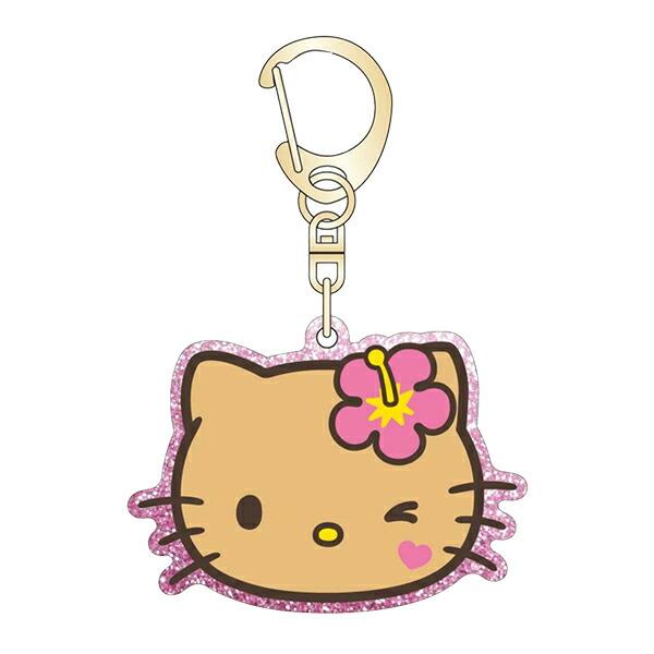 サンリオ　ハローキティ　トロピカル　ハワイアン　ハイビスカス　キーホルダー サンリオ ハローキティ 日焼けシリーズ アクリルキーホルダー