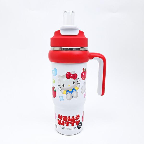 Hello Kitty ハローキティー　ステンレスボトル　ハンドル付き サンリオ ハローキティ ハンドル付2WAYストローステンレスタンブラー