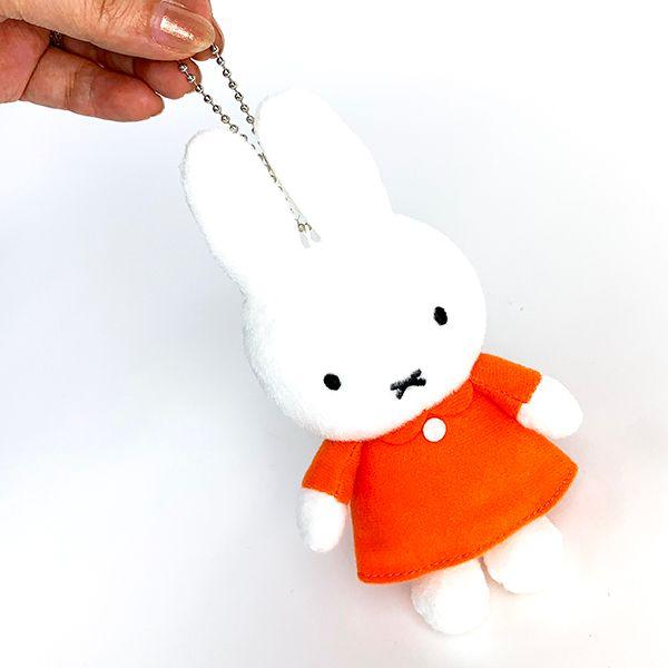 ミッフィー miffy ミッフィー マスコットキーチェーン フィギュア ベビー ストラップ キーホルダー ぬいぐるみ オレンジ