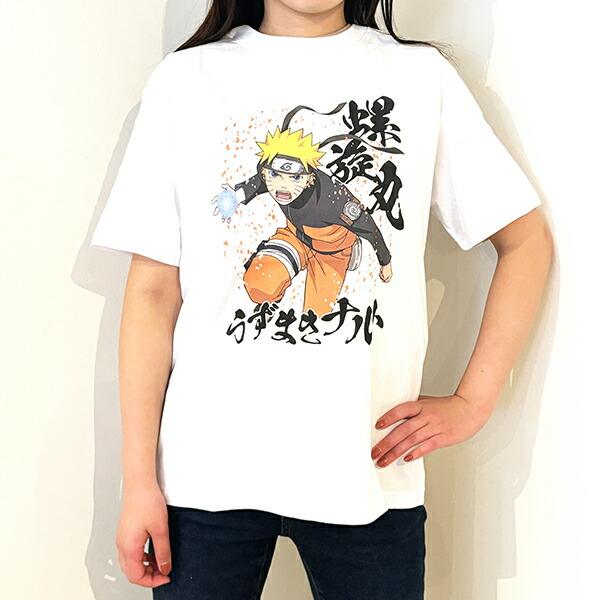 NARUTO(ナルト) うずまきナルト螺旋丸 Tシャツ(ホワイト) LL