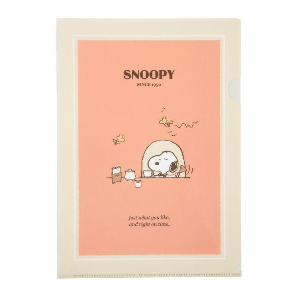 SNOOPY（スヌーピー） A4クリアフォルダー（カフェ） 喫茶シリーズ