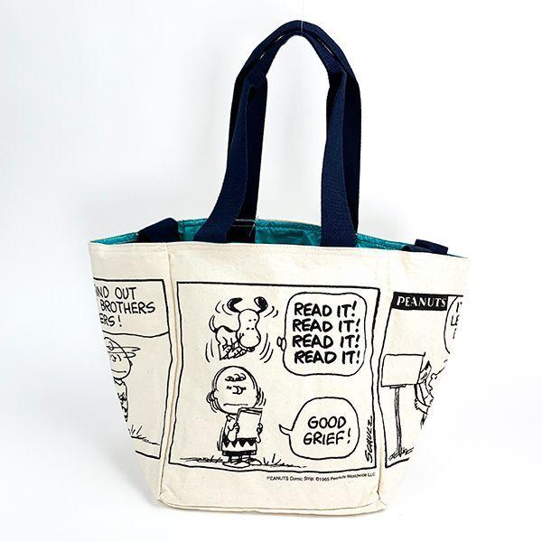 SNOOPY スヌーピー PEANUTS MEDIUM スクエア バッグ アイボリー