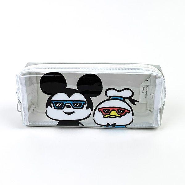 ディズニー BOXペンケース ミッキー＆ドナルド クリア