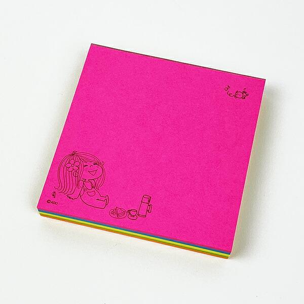 水森亜土 選べる蛍光付箋 (ピンク) 文具 : パーフェクトワールド