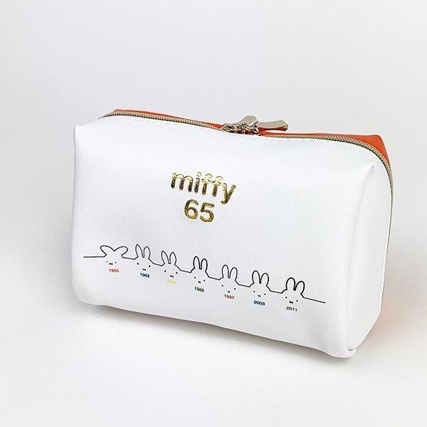 ミッフィー Miffy スクエアポーチ ヒストリー 65thミッフィー ポーチ 小物入れ 化粧ポーチ 白 グッズ Mcor 5385 Dbm 257 パーフェクトワールド 通販 Yahoo ショッピング