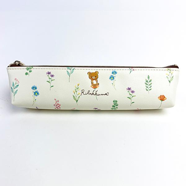 SAN-X リラックマ スリムペンポーチ ボタニカル WH ペンケース