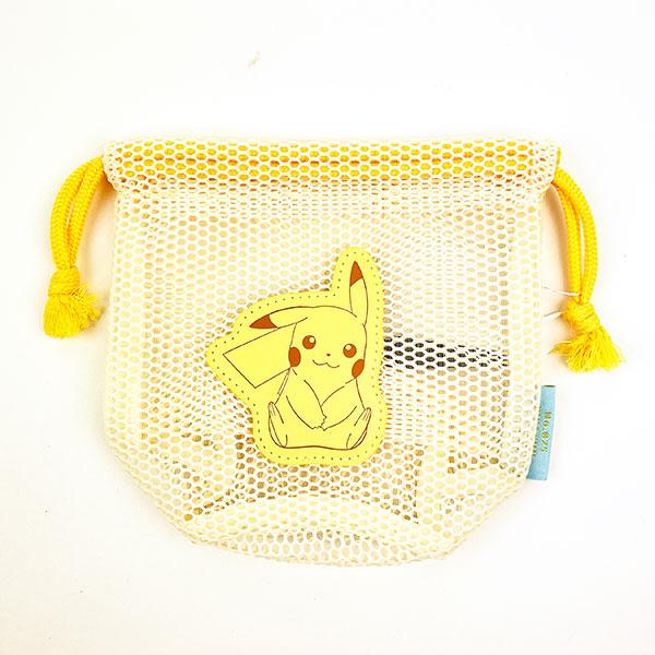 ポケモン ピカチュウ メッシュ巾着袋 ポケットモンスター メッシュ巾着 パステル ピカチュウ ポケモン 巾着