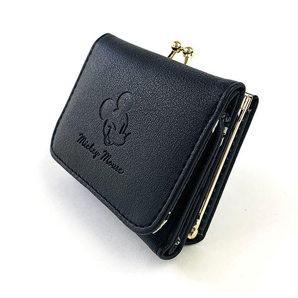 ディズニー ミッキー コンパクト財布 BK 財布 三つ折り財布 ディズニー ミッキー コンパクト財布 BK 財布 三つ折り財布