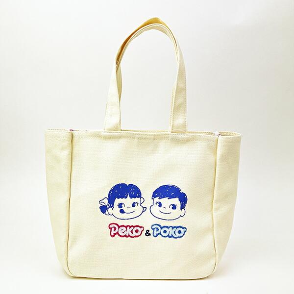 ペコちゃん ポコちゃん ミルキー柄トートバッグ 不二家 バッグ ペコちゃん ポコちゃん ミルキー柄トートバッグ 不二家 バッグ