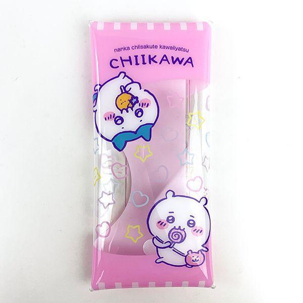 ちいかわ クリアマルチケース ケース ピンク (MCOR) : パーフェクト