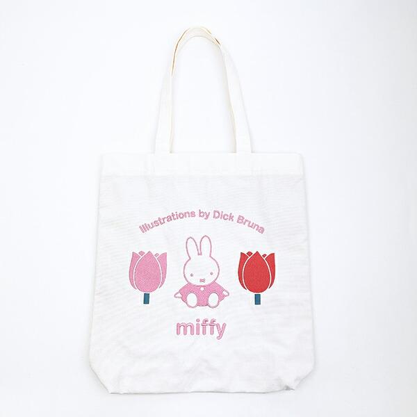 ミッフィー miffy 刺繍トートバッグ チューリップ かわいい