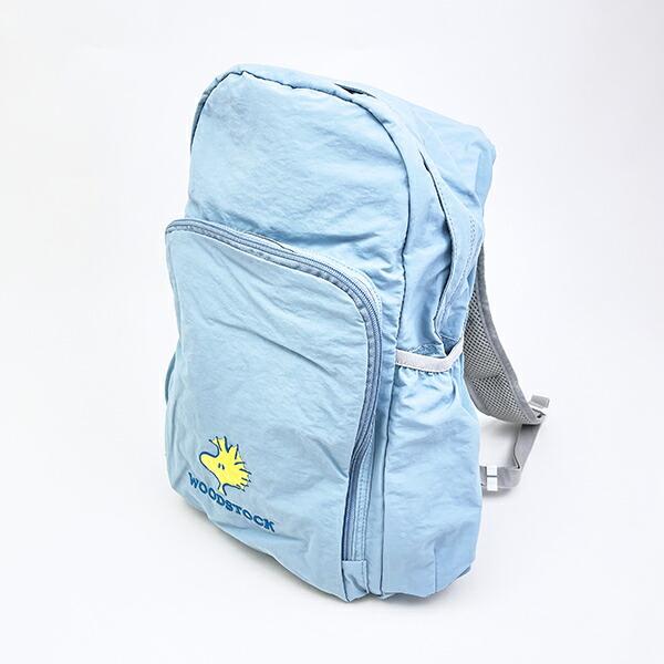 スヌーピー ウッドストック パッカブルリュックサック アップリケ