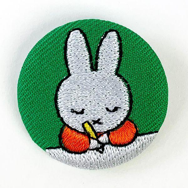 Miffy（ミッフィー） 刺繍ブローチ オエカキ ブローチ バッジ ピン 緑