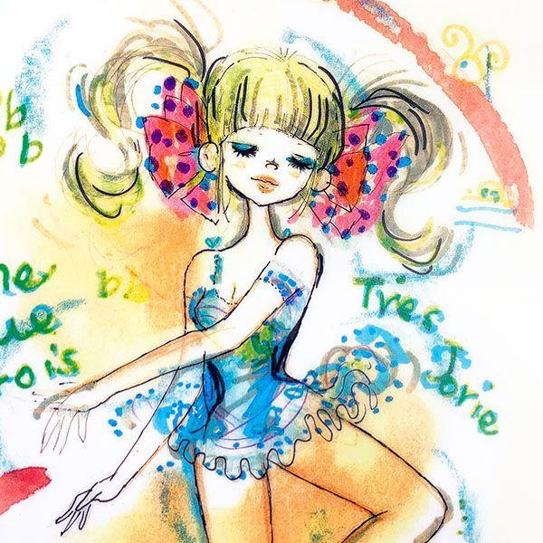 水森亜土 A4クリアファイル バレリーナ 亜土ちゃん 文具