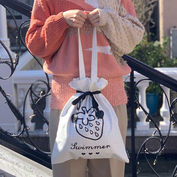 SWIMMER 巾着トートバッグ BK : パーフェクトワールド - 通販 - Yahoo
