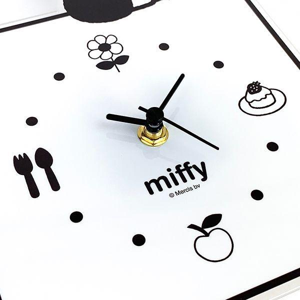 Miffy（ミッフィー） グッズ インテリアクロック のっかり BK モノクロ