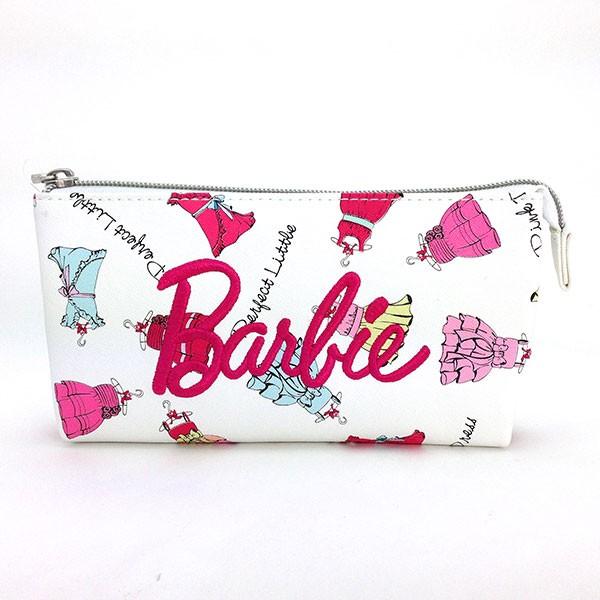 バービー 2ルームフラットポーチ WH ドレス Barbie ポーチ ホワイト 