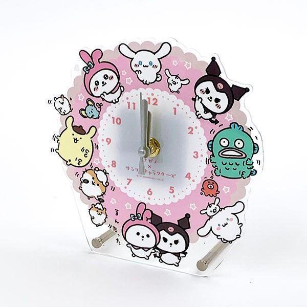 ナガノ×サンリオキャラクターズ アクリル 置き時計 時計 オフィス