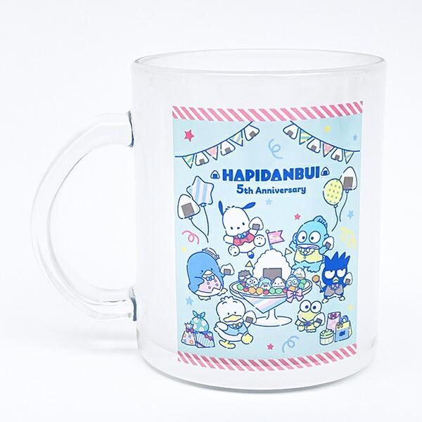 サンリオ はぴだんぶい 5th ガラスマグカップ おむすび コップ Sanrio