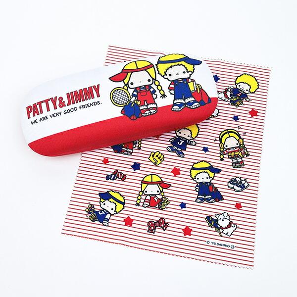 サンリオ パティ＆ジミー メガネケース アクティブ シリーズ (レッド) Sanrio